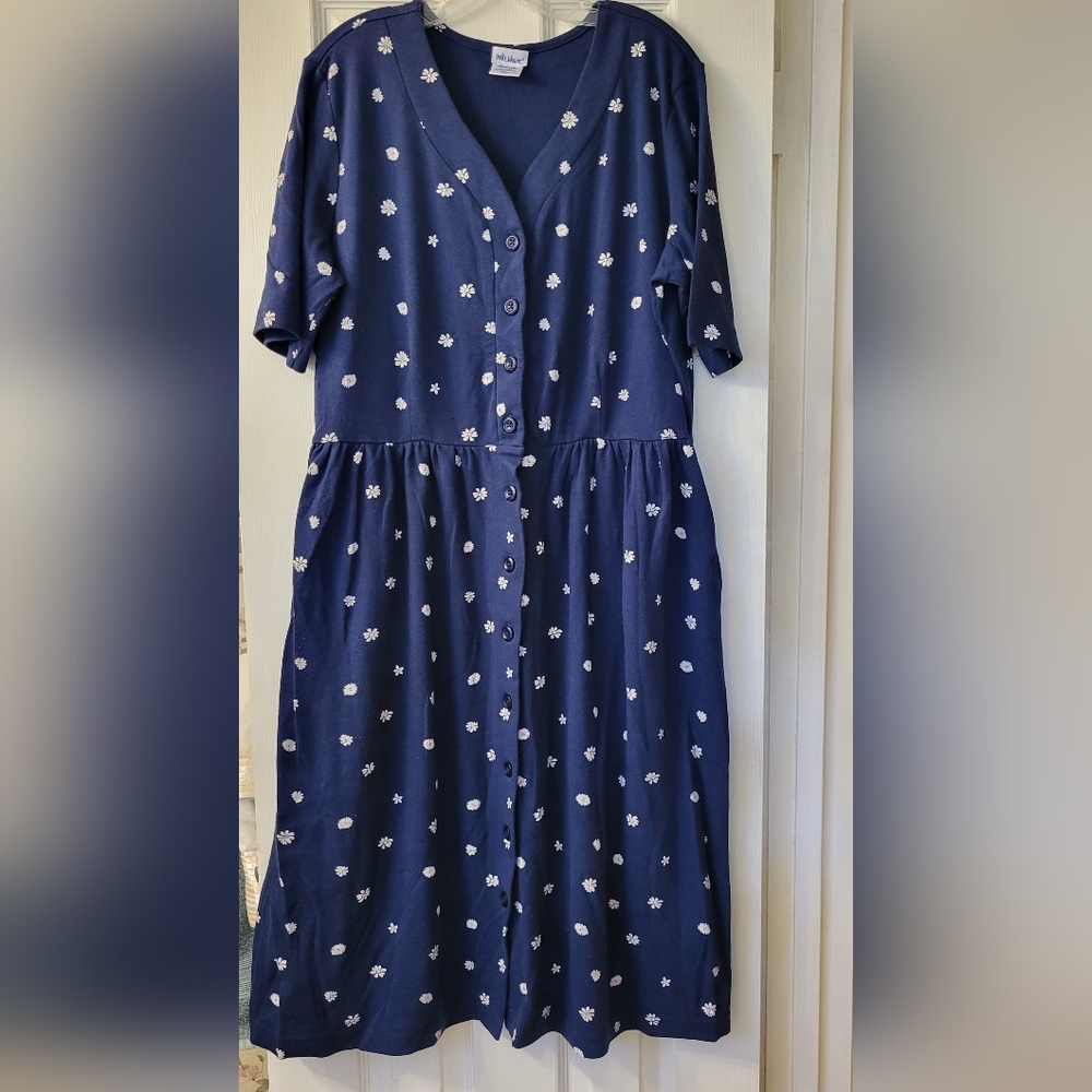 Navy and White Dress